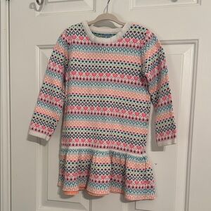 babyGap Colorful Patterned Long Sleeve Sweater Dress